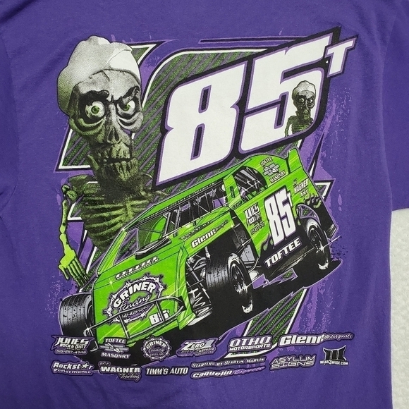 Vintage Port & Company Purple Unisex Graphic T-Shirt Size Medium - Picture 6 of 10